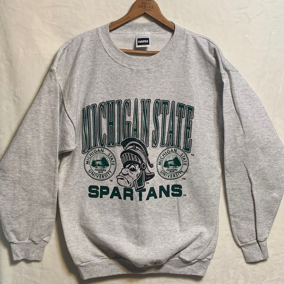 Tultex Other - Vintage Tultex Michigan State Spartans Crewneck Sweatshirt XL Gray Green College